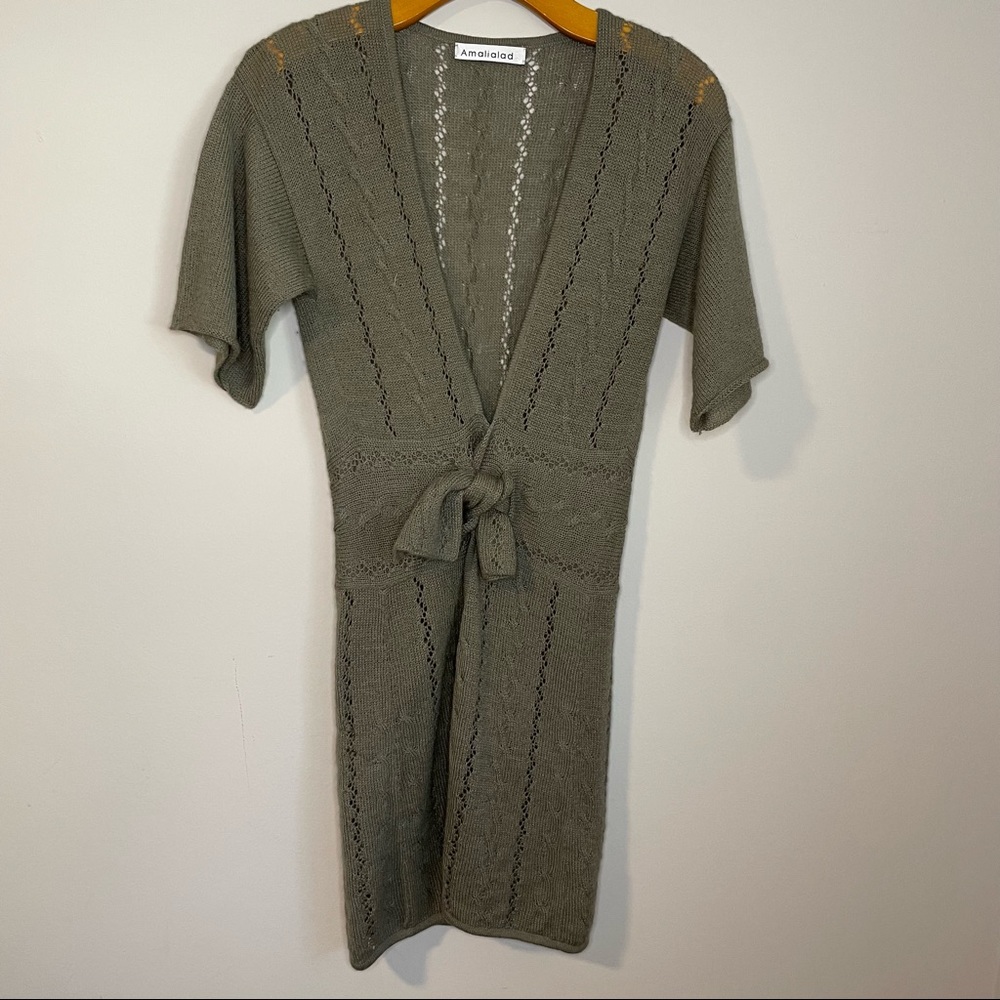 Amalialad by Anthropologie Stone Cardigan in size Medium